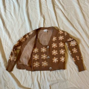 Floral tank and cardigan set